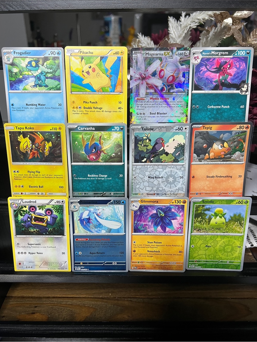 🌸Pokemon 12-card lot/ All near mint never played. Includes holo/reverse holo/reg